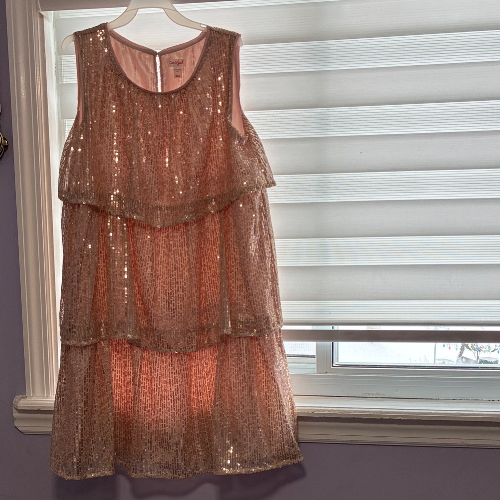 Cat & Jack Pink Sequin Layered Dress